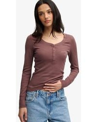 Superdry - & Co Athletic Button Down Long Sleeve Top - Lyst