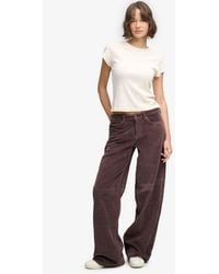 Superdry - & Co Mid Rise baggy Jumbo Cord Pants - Lyst