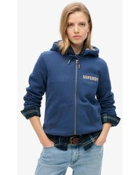 Superdry - & Co Luxe Metallic Logo Zip Hoodie - Lyst