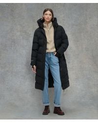 Superdry - Ladies Slim Fit Embroidered Logo City Chevron Padded Long Coat - Lyst