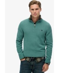 Superdry - & Co Cotton Half Zip Knit Jumper - Lyst