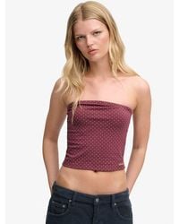 Superdry - Athletic Essentials Bandeau Top Slanke Pasvorm - Lyst