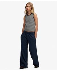 Superdry - & Co Essential Logo Wide Leg joggers - Lyst