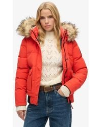 Superdry - & Co Everest Hooded Puffer Bomber Jacket - Lyst
