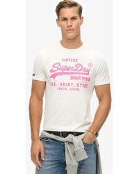 Superdry - & Co Neon Vintage Logo Graphic T-shirt - Lyst