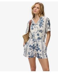 Superdry - Cotton Printed Beach Shorts - Lyst