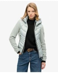 Superdry - Ladies Slim Fit Hooded Storm Fleece Jacket - Lyst