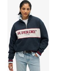 Superdry - Country Club Loose Half Zip Sweatshirt - Lyst