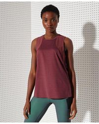 Superdry - Sport Running Free Tank Top Claret - Lyst