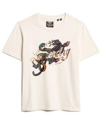 Superdry - & Co Tattoo Script Relaxed T-shirt - Lyst