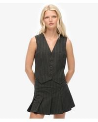 Superdry - & Co Pinstripe Waistcoat - Lyst