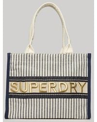 Superdry - & Co Ladies Fully Lined Embroidered Luxe Tote Bag - Lyst