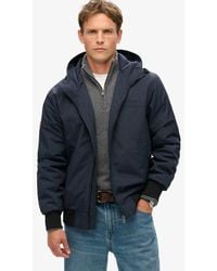 Superdry - Classic Embroidered Logo Surplus Nylon Hooded Bomber Jacket - Lyst