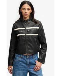 Superdry - & Co Moto Faux Leather Jacket - Lyst