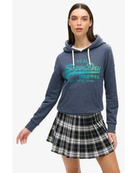 Superdry - Tonal Vintage Logo Graphic Hoodie - Lyst