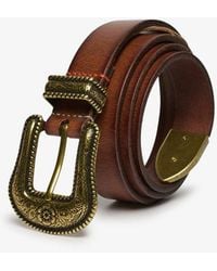 Superdry - & Co Skinny Western Leather Belt - Lyst