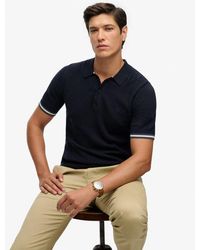 Superdry - & Co Knitted Texture Short Sleeve Polo Shirt - Lyst