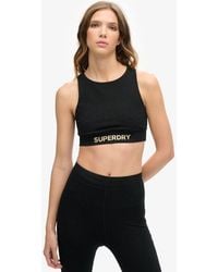 Superdry - & Co Ladies Fully Lined Sportswear Logo Bra Top - Lyst