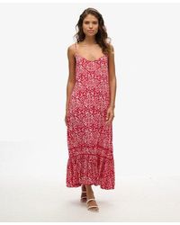 Superdry - Robe caraco longue - Lyst
