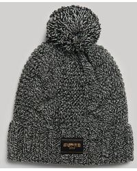 Superdry - & Co Cable Knit Beanie Hat - Lyst