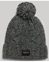 Superdry - & Co Cable Knit Beanie Hat - Lyst