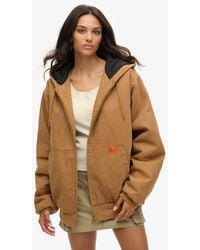 Superdry - & Co Oversized Surplus Hooded Bomber Jacket - Lyst