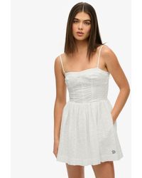 Superdry - & Co Broderie Cami Mini Dress - Lyst