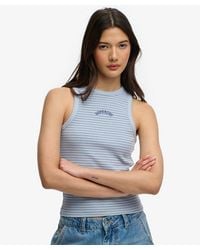 Superdry - & Co Essential Logo Strapless Racer Vest Top - Lyst
