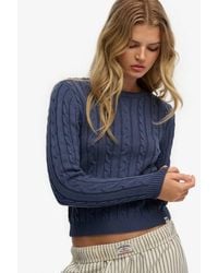 Superdry - Essentials Slim Cable Jumper - Lyst
