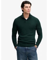 Superdry - Cotton Button Henley Jumper - Lyst