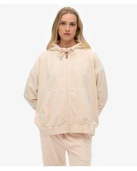 Superdry - & Co Country Club Velour Zip Hoodie - Lyst