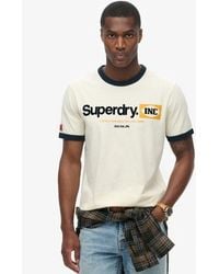 Superdry - Core Logo Ringer Workwear Graphic Crew Neck T-shirt - Lyst