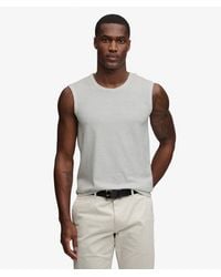 Superdry - Classic Cotton Linen Tank Top - Lyst