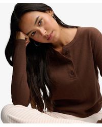 Superdry - & Co Athletic Essential Waffle Button Long Sleeve Top - Lyst