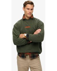 Superdry - Micro Logo Graphic Loose Crew Sweatshirt - Lyst