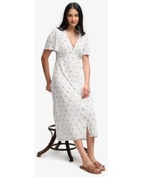 Superdry - Printed Button Short Sleeve Midi Tea Dress - Lyst