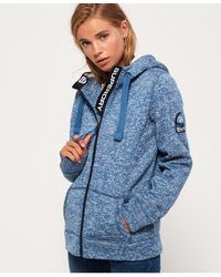 superdry grey zip hoodie women's