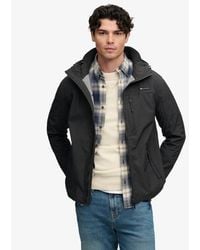 Superdry - & Co Lightweight Embroidered Logo Hooded Soft Shell Trekker Jacket - Lyst