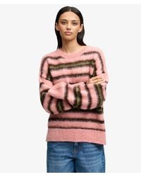 Superdry - & Co Slouchy Brushed Stripe Knit Jumper - Lyst