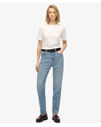 Superdry - Organic Cotton High Rise Mom Jeans Size: 26/32 - Lyst