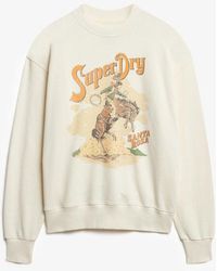 Superdry - & Co Souvenir Graphic Loose Crew Sweatshirt - Lyst