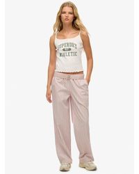 Superdry - Organic Cotton Stripe Elasticated Trousers - Lyst