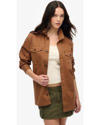 Superdry - & Co The Merchant Store - Oversized Herringbone Shirt - Lyst