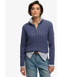 Superdry - Cable Half Zip Trui - Lyst