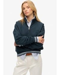 Superdry - Country Club Embossed Half-zip Jumper - Lyst
