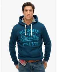 Superdry - Athletic Script Embroidered Graphic Hoodie - Lyst
