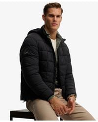 Superdry - Hooded Box Quilt Fuji Lite Jacket - Lyst