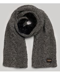 Superdry - & Co Cable Knit Scarf - Lyst