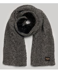 Superdry - & Co Cable Knit Scarf - Lyst