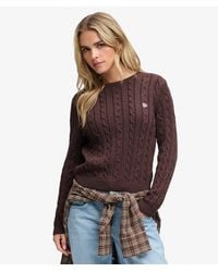 Superdry - & Co Essentials Cable Knit Jumper - Lyst